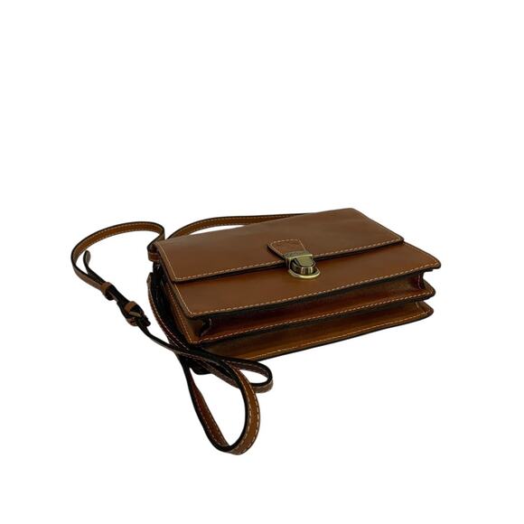 Patricia Nash Leather Crossbody Bag Brown Flap Organizer Vintage Style Purse - Picture 7 of 13